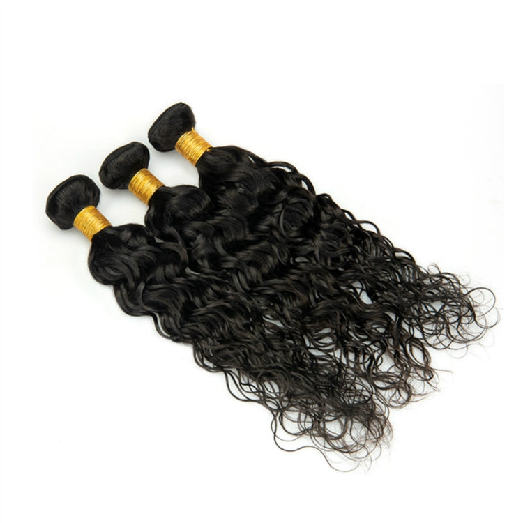 Ladies Water Wave Synthetic Fiber Hair Bun Wig