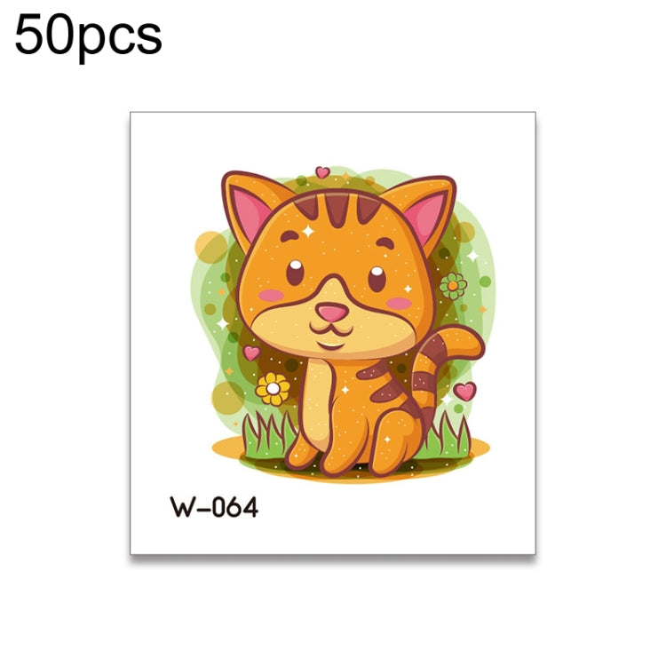 50 PCS Children Cartoon Animal Flower Arm Sticker Water Transfer Tattoo Sticker