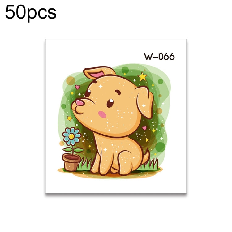 50 PCS Children Cartoon Animal Flower Arm Sticker Water Transfer Tattoo Sticker