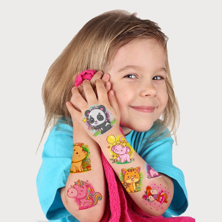 50 PCS Children Cartoon Animal Flower Arm Sticker Water Transfer Tattoo Sticker