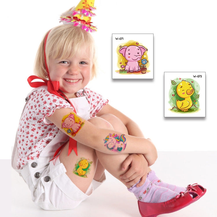 50 PCS Children Cartoon Animal Flower Arm Sticker Water Transfer Tattoo Sticker