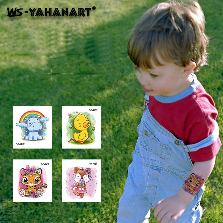 50 PCS Children Cartoon Animal Flower Arm Sticker Water Transfer Tattoo Sticker