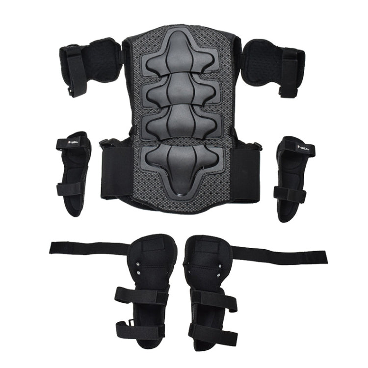 GHOST RACING Motorcycle Protective Gear Children Safety Riding Sport Vest + Knee Pads + Elbow Pads Protective Suit