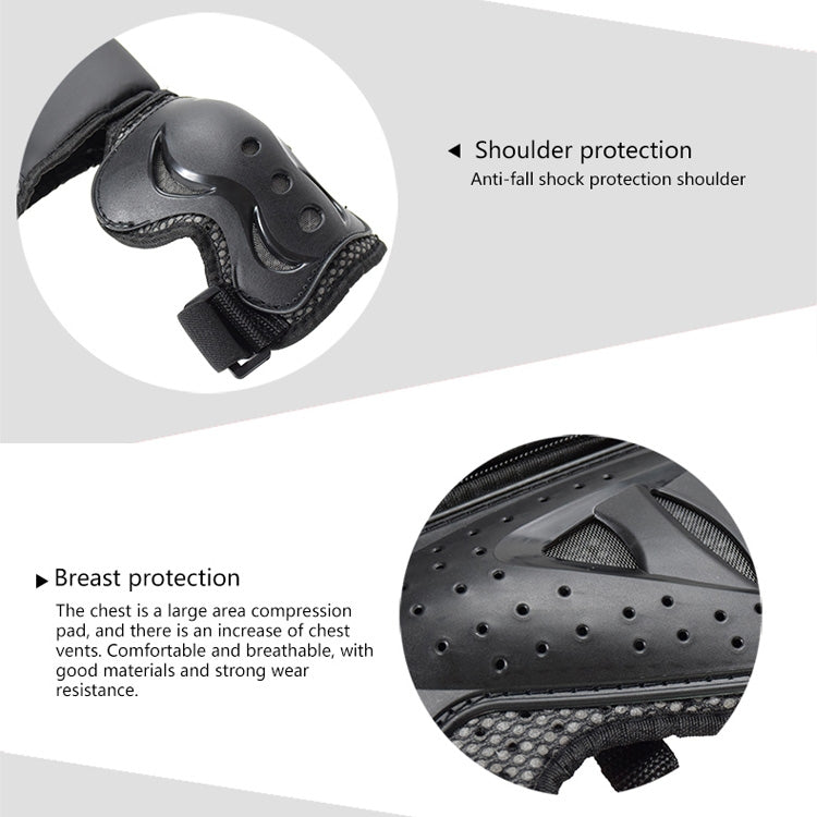 GHOST RACING Motorcycle Protective Gear Children Safety Riding Sport Vest + Knee Pads + Elbow Pads Protective Suit