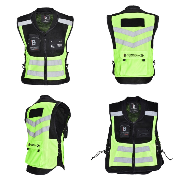 GHOST RACING GR-Y06 Motorcycle Riding Vest Safety Reflective Vest