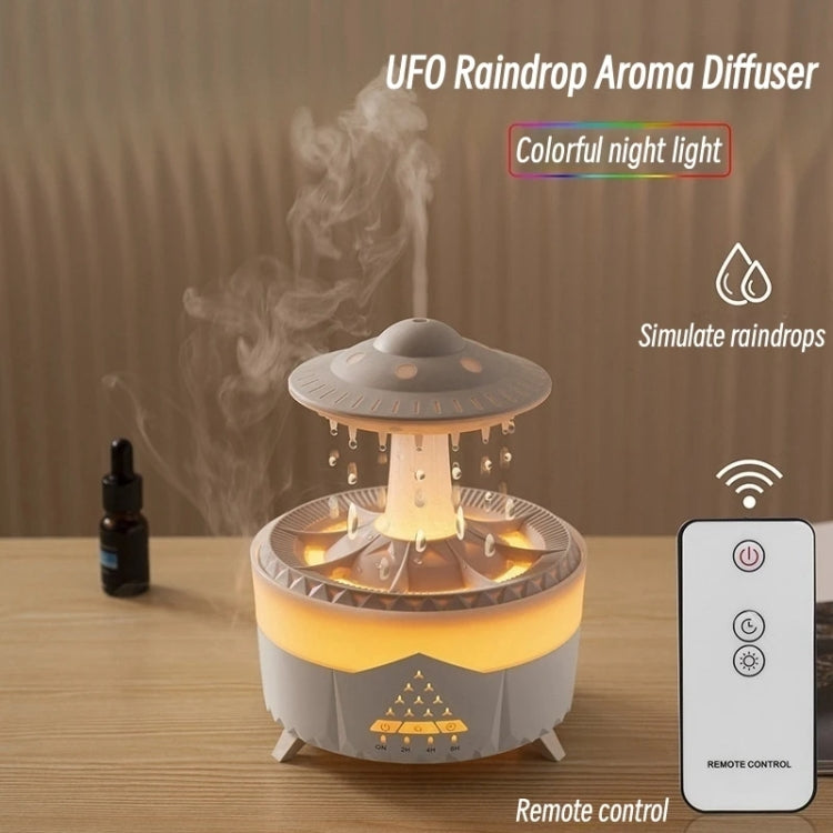 UFO Water Drop Aromatherapy Humidifier Home Desktop Silent Remote Control Diffuser