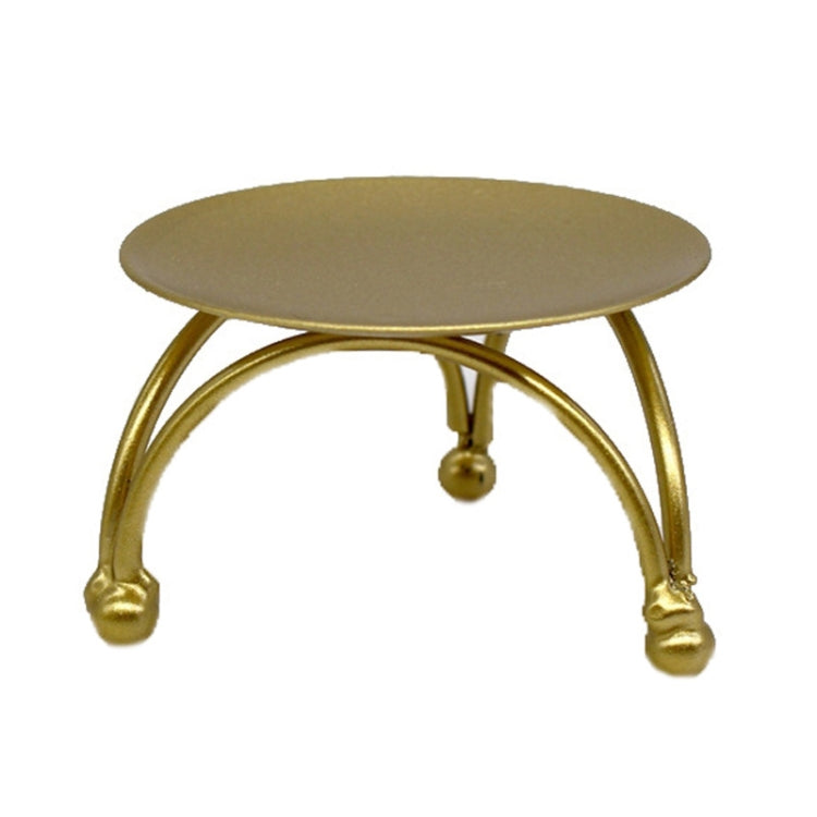 Geometric Three-Dimensional Round Wrought Iron Candle Holder Desktop Ornaments