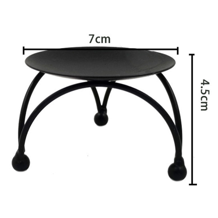 Geometric Three-Dimensional Round Wrought Iron Candle Holder Desktop Ornaments