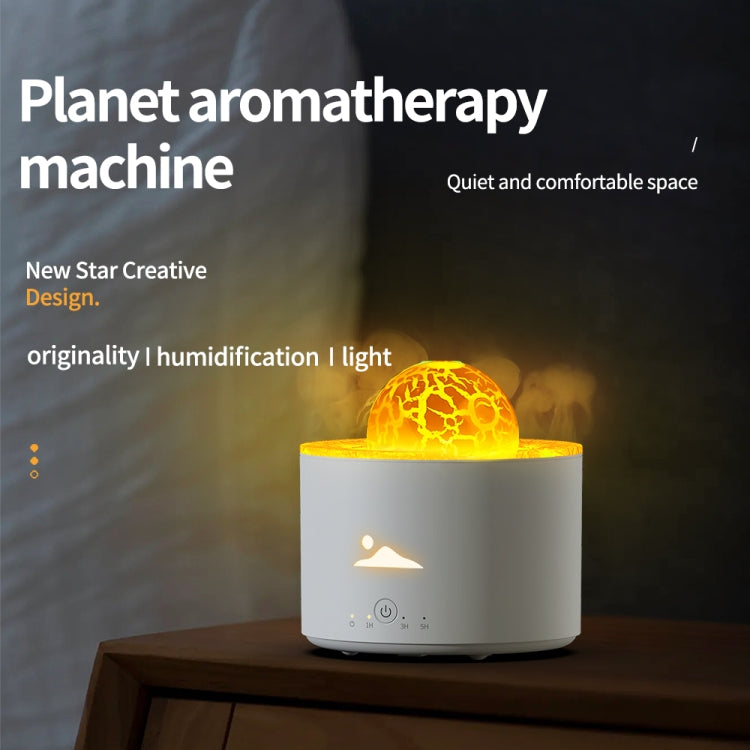 HX-130 Colorful Night Light Planet Desktop Flame Aromatherapy Humidifier