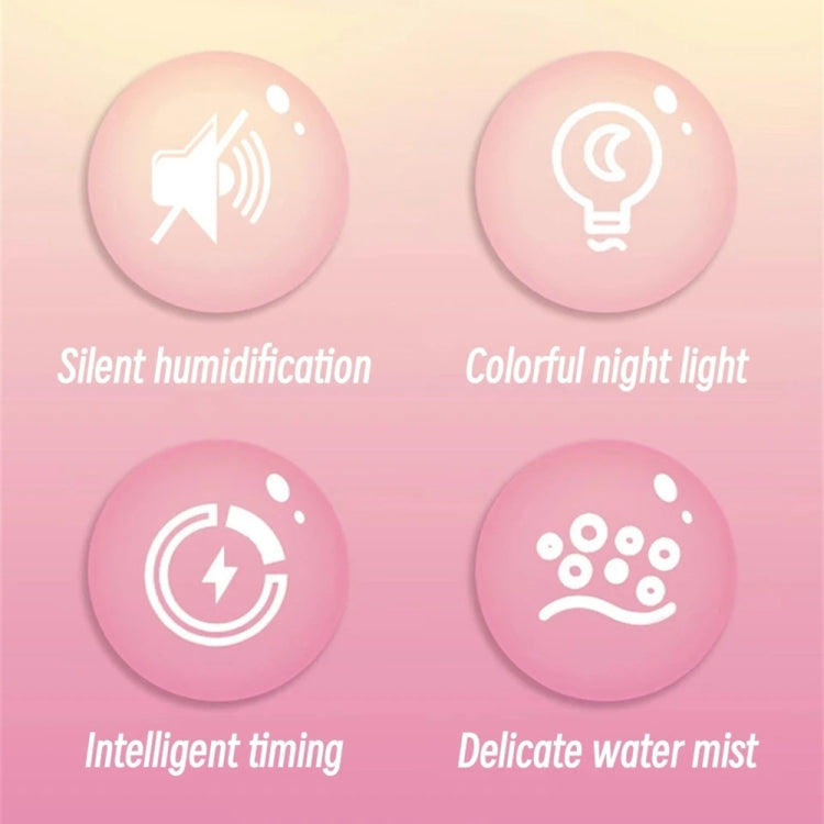 M328 Battery Type Mini Desktop Night Light Cartoon Cake Silent Spray Humidifier