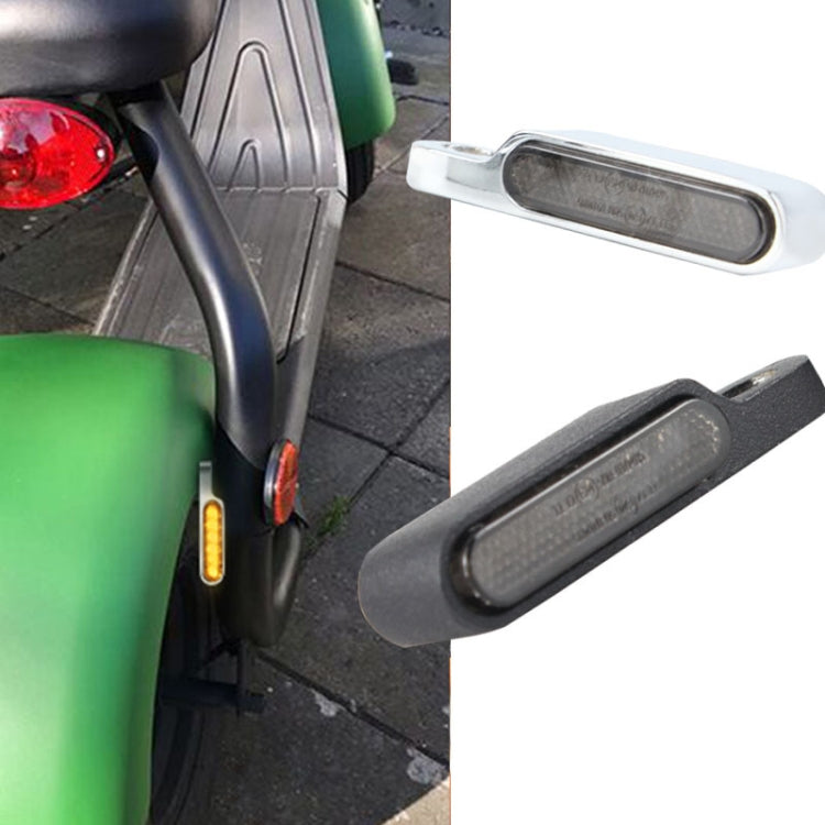 2 PCS Motorcycle Handle Turn Light Metal LED Indicator Light