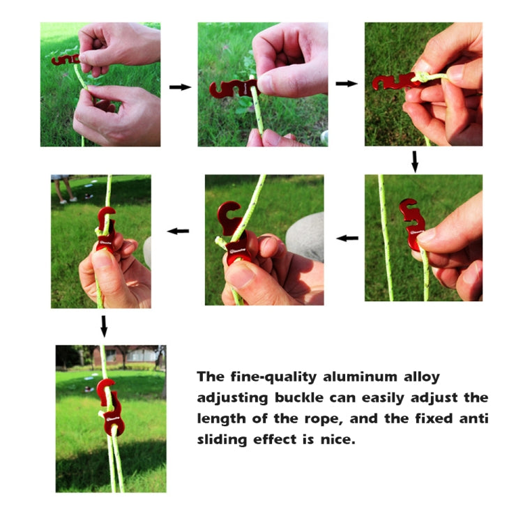 Outdoor Camping Tent Canopy Wind Rope Luminous Multi-Function Wind Rope Buckle Tent Fixed Rope