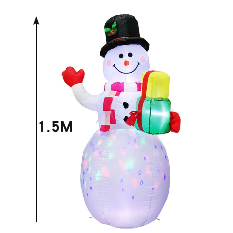 Santa Claus Christmas Tree Snowman Inflatable LED Luminous Christmas Ornaments,