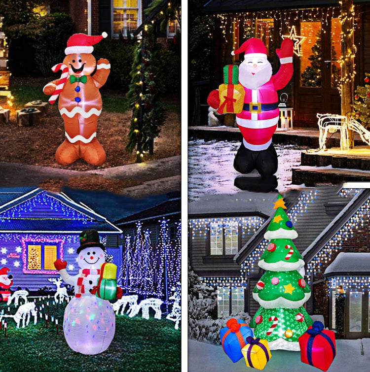 Santa Claus Christmas Tree Snowman Inflatable LED Luminous Christmas Ornaments,