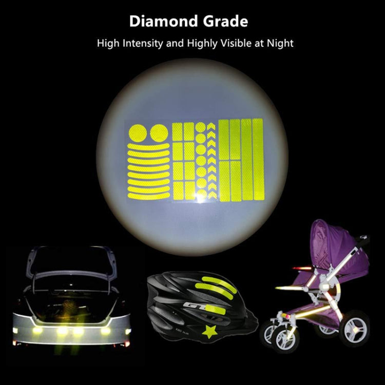 Bicycle Honeycomb Reflective Sticker Night Reflective Logo Grid Stripe Warning Strip