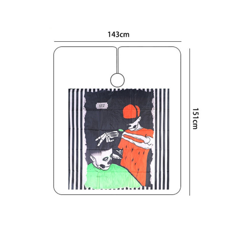 8025 Haircut Hair Dye Care Hairdresser Skull Cloth