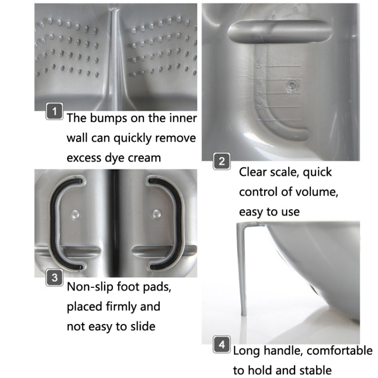 2 PCS P6185 Double-Bowl Hair Dyeing Bowl Oil Mixing Bowl Hair Dyeing Tool