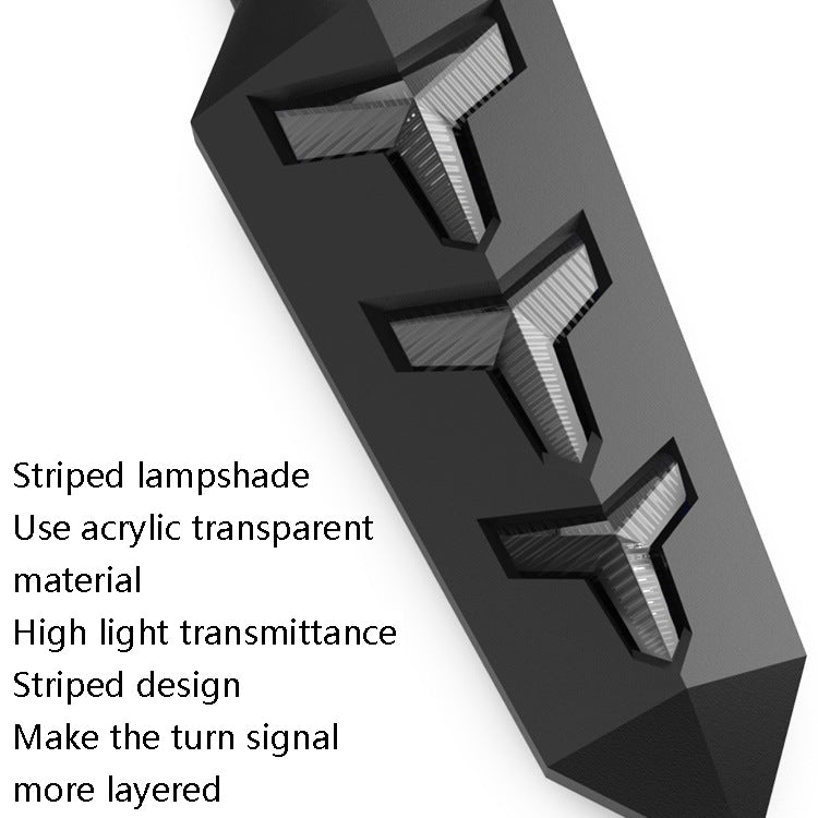 1 Pair VS6-6 Motorcycle LED Steering Tail Lamp 12V Flow Water Light Turn Lamp