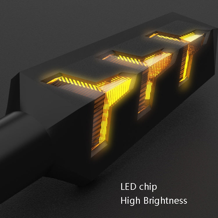 1 Pair VS6-6 Motorcycle LED Steering Tail Lamp 12V Flow Water Light Turn Lamp