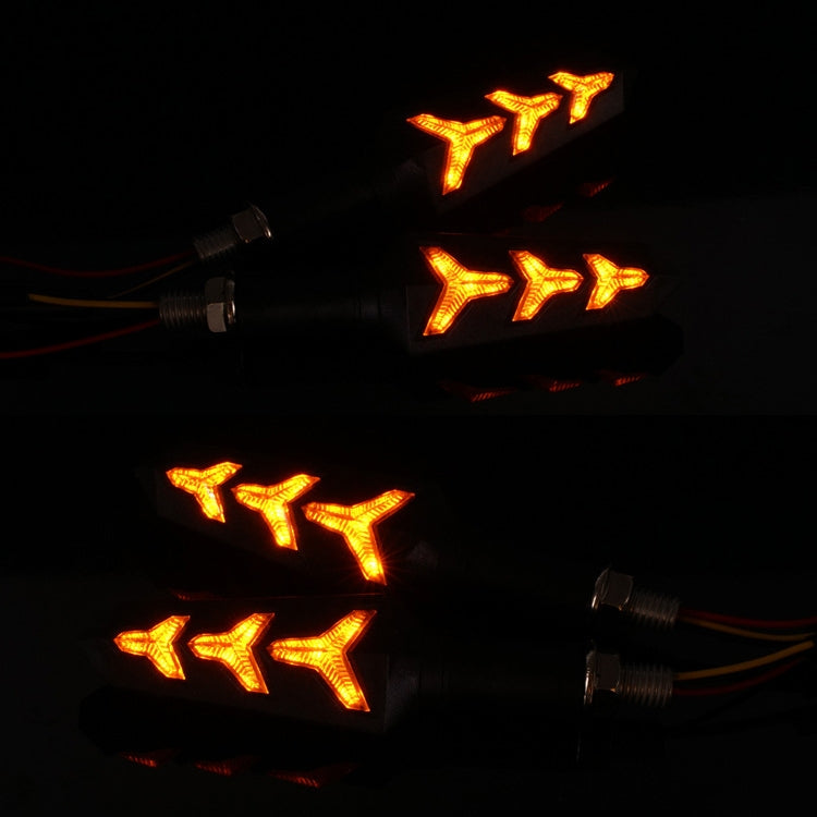 1 Pair VS6-6 Motorcycle LED Steering Tail Lamp 12V Flow Water Light Turn Lamp