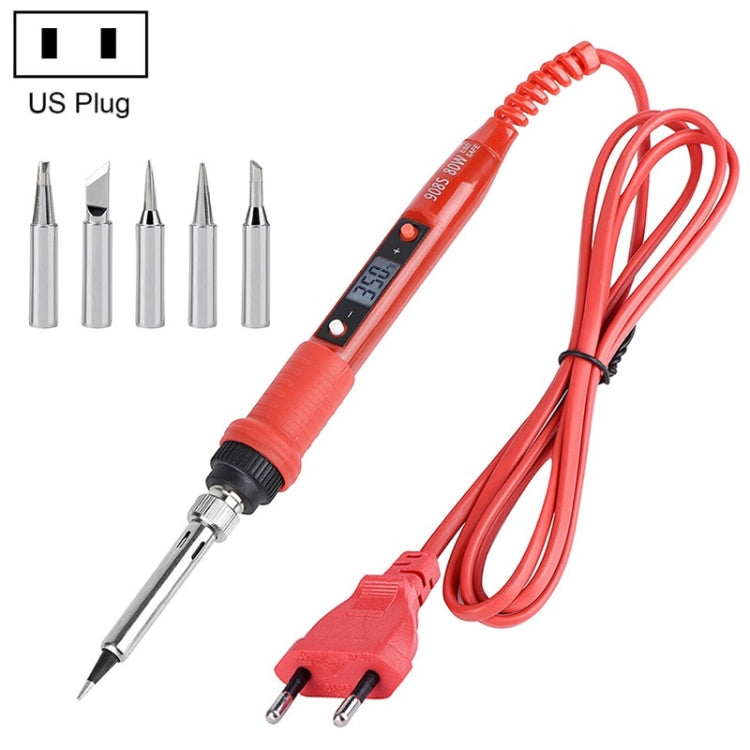 Metallic LCD Temperature Regulating Soldering Iron And Soldering Iron Tip Set Electric Soldering Iron Welding Tool