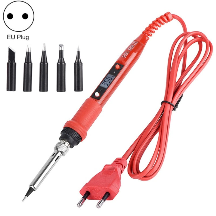Metallic LCD Temperature Regulating Soldering Iron And Soldering Iron Tip Set Electric Soldering Iron Welding Tool