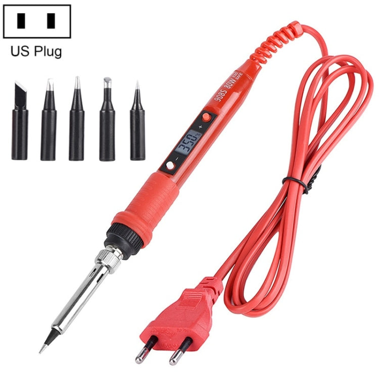 Metallic LCD Temperature Regulating Soldering Iron And Soldering Iron Tip Set Electric Soldering Iron Welding Tool