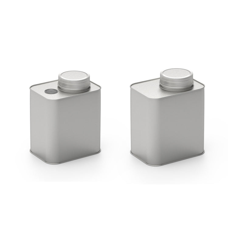 Square Tinplate Metal Sealed Cans Coffee Bean Powder Tin Cans, Specification: With Air Valve