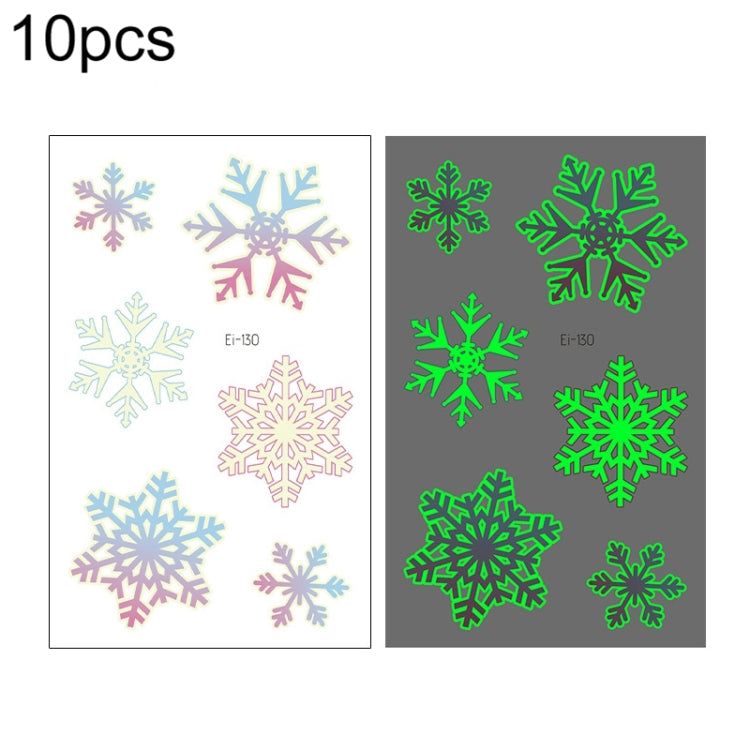 10 PCS Waterproof Luminous Tattoo Stickers Gradient Temporary Tattoo Stickers