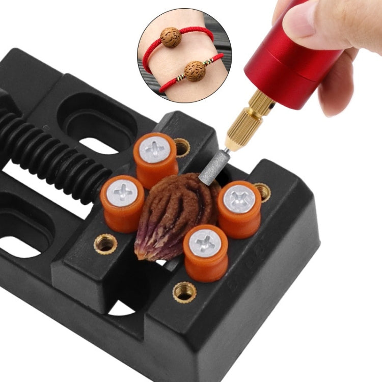 Eight-Hole Mini Flat Bench Vise Bodhi Beads Walnut Fixture