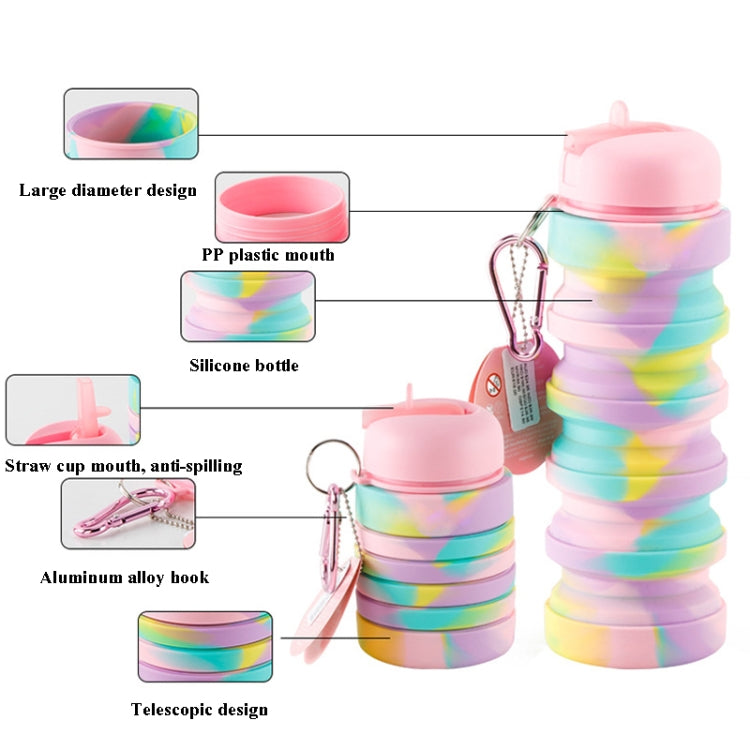 Silicone Folding Water Cup Portable Outdoor Sports Water Bottle Large Capacity Retractable Travel Cup