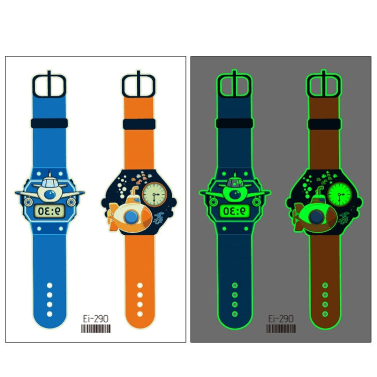 20 PCS Children Waterproof Luminous Cartoon Watch Tattoo Stickers