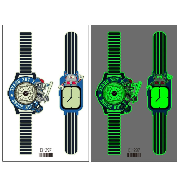 20 PCS Children Waterproof Luminous Cartoon Watch Tattoo Stickers