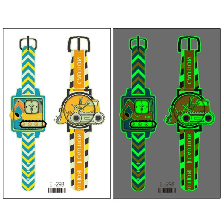 20 PCS Children Waterproof Luminous Cartoon Watch Tattoo Stickers