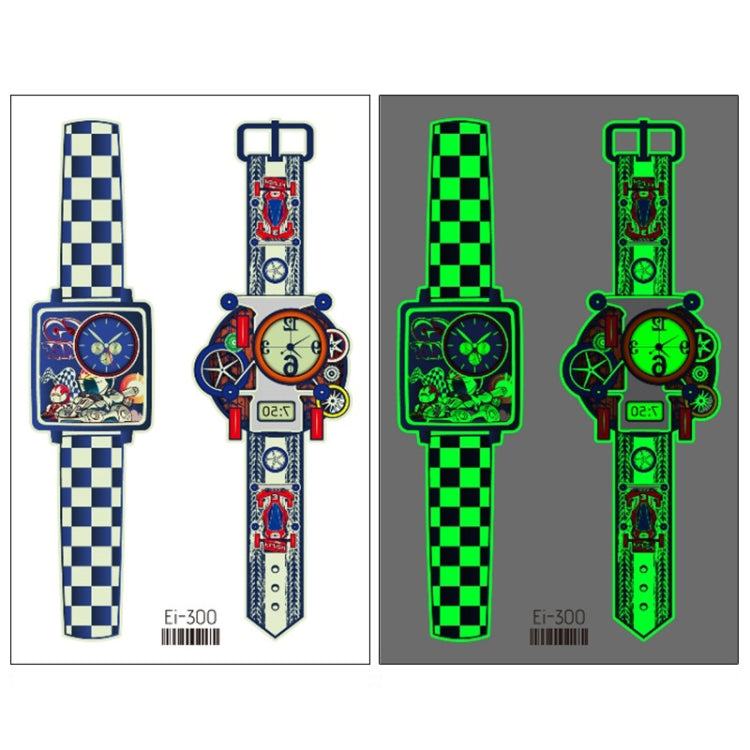 20 PCS Children Waterproof Luminous Cartoon Watch Tattoo Stickers