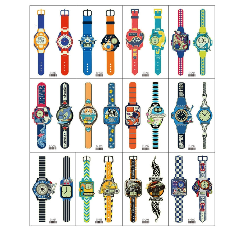 20 PCS Children Waterproof Luminous Cartoon Watch Tattoo Stickers