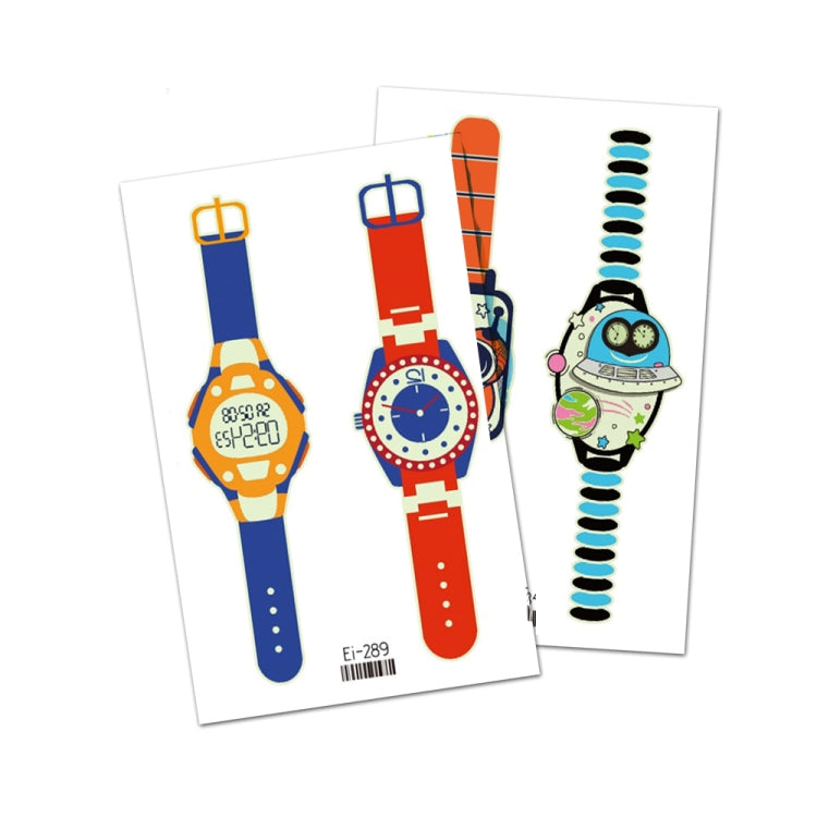 20 PCS Children Waterproof Luminous Cartoon Watch Tattoo Stickers