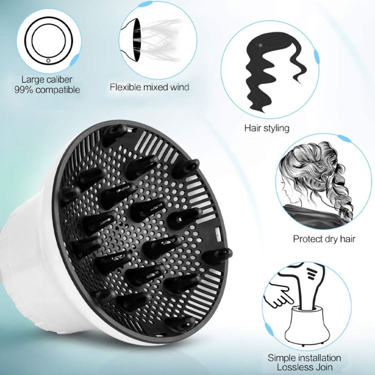 G8 Universal Hair Diffuser Adaptable For Blow Dryers with Rotatable Design Curly Hair Large Wind Hood