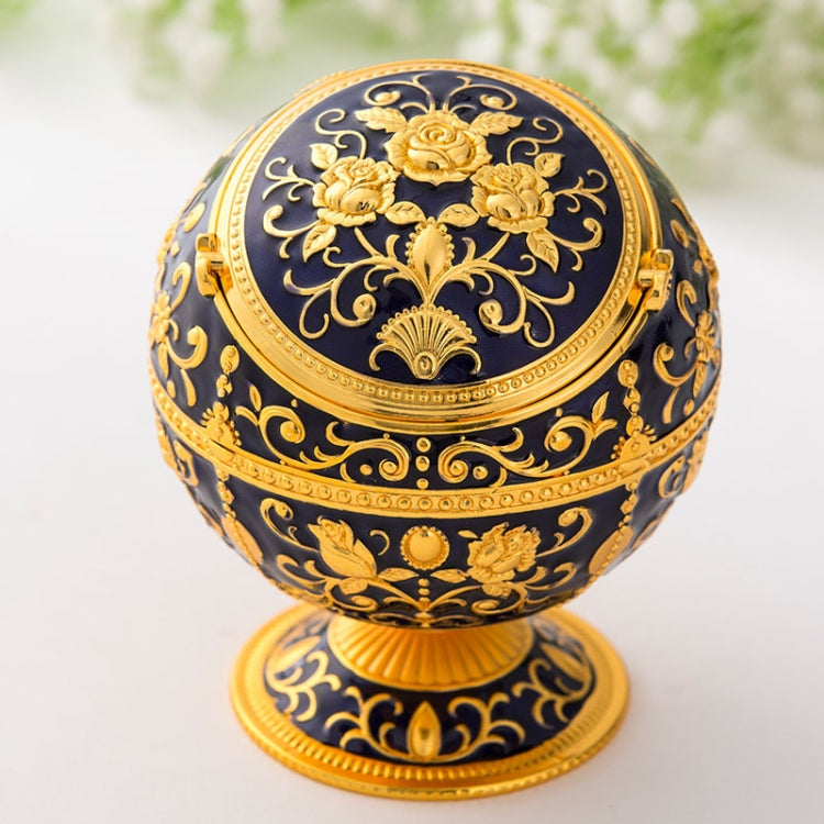 Metal Globe Ashtray With Lid Holiday Gift Tea Table Decoration