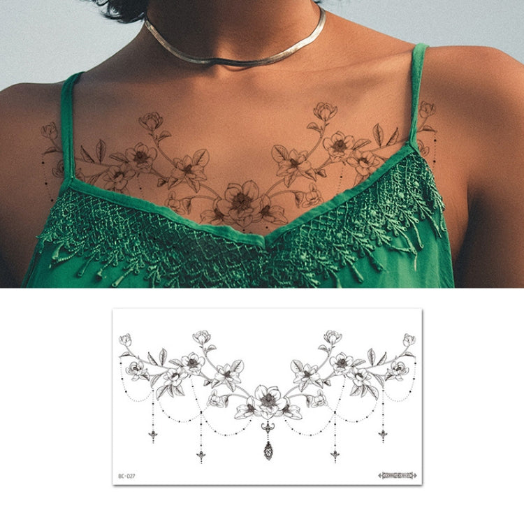 10 PCS Waterproof Tattoo Sticker Clavicle Chest Scar Covering Sticker