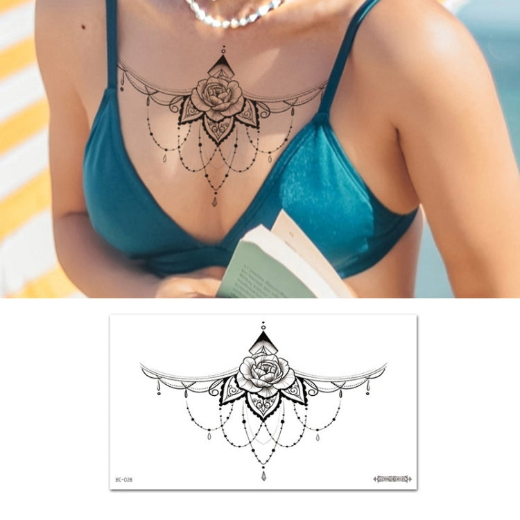 10 PCS Waterproof Tattoo Sticker Clavicle Chest Scar Covering Sticker