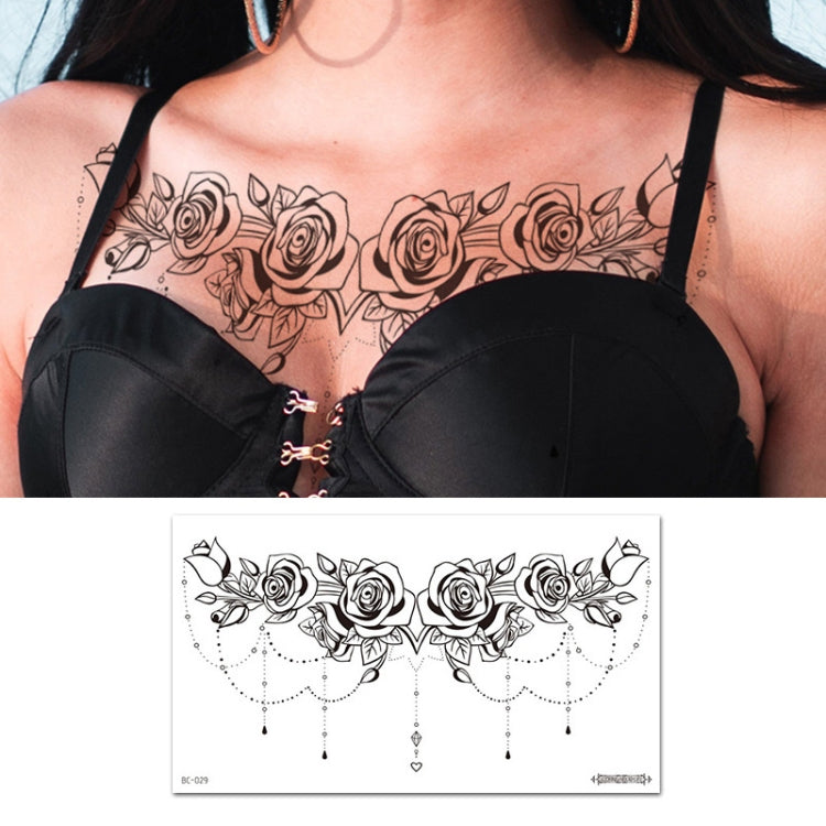 10 PCS Waterproof Tattoo Sticker Clavicle Chest Scar Covering Sticker