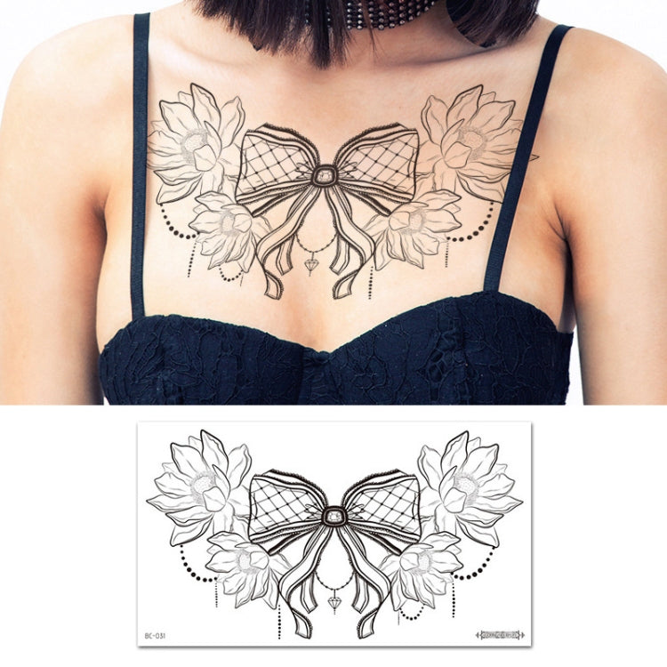 10 PCS Waterproof Tattoo Sticker Clavicle Chest Scar Covering Sticker