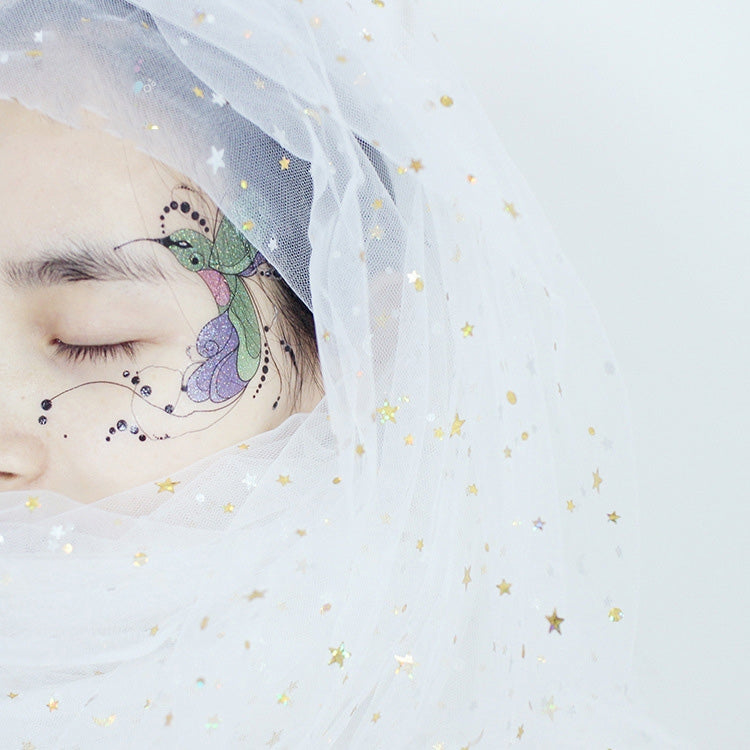 10 PCS Waterproof Music Festival Glitter Tattoo Stickers