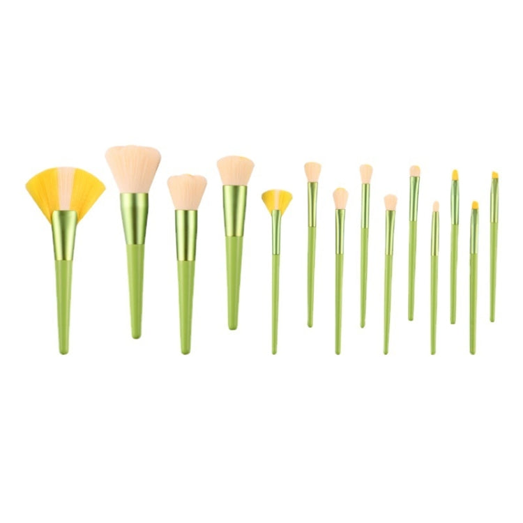 14-In-One Super Soft Hair Beauty Makeup Brush Set Loose Powder Brush Fan-Shaped Highlight Brush Concealer Brush,Style: