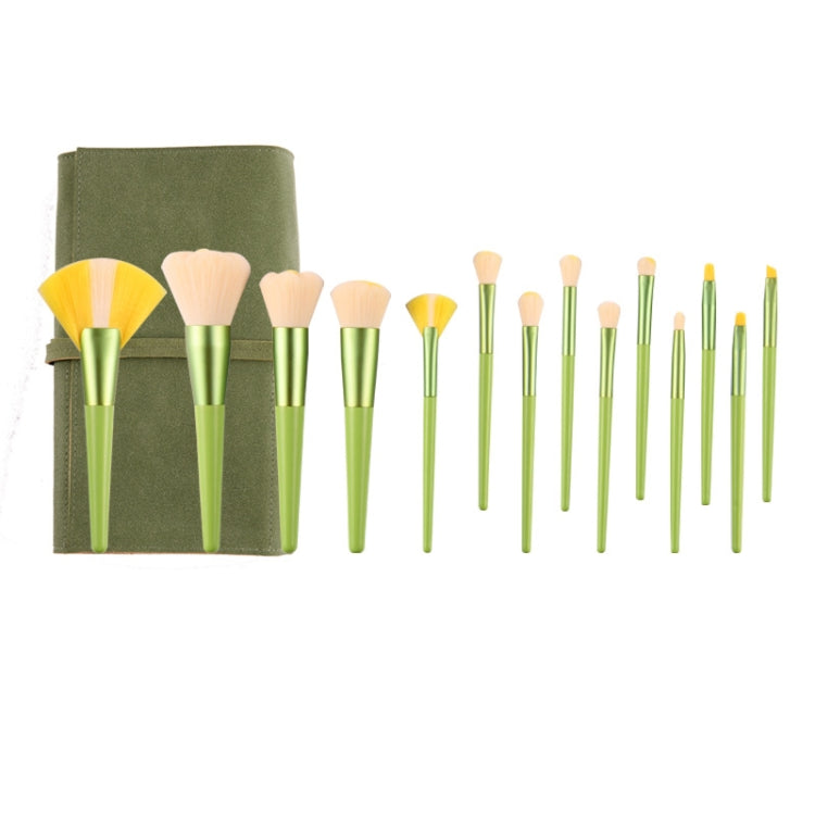 14-In-One Super Soft Hair Beauty Makeup Brush Set Loose Powder Brush Fan-Shaped Highlight Brush Concealer Brush,Style: