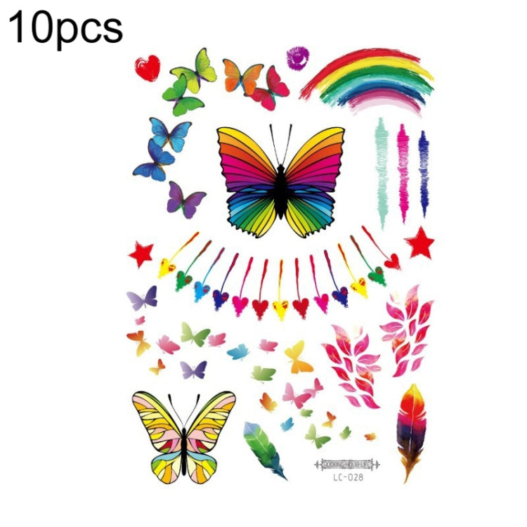 10 PCS Waterproof Disposable Camouflage Tattoo Stickers Face Stickers