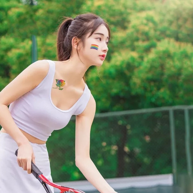 10 PCS Waterproof Disposable Camouflage Tattoo Stickers Face Stickers