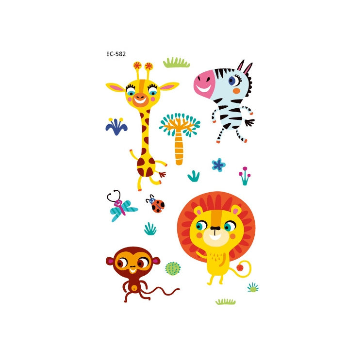 20 PCS Waterproof Anti-Sweat Children Cute Cartoon Animal Tattoo Stickers