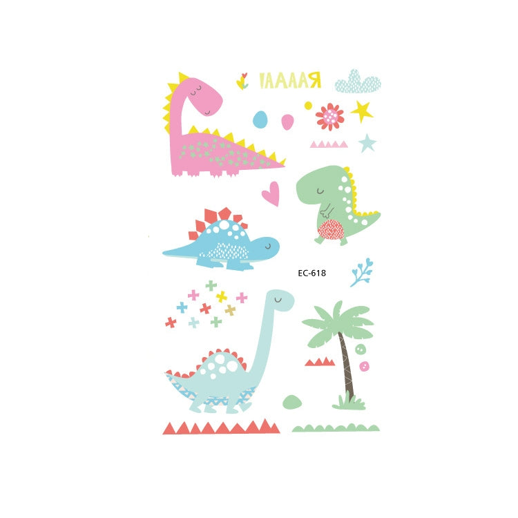 20 PCS Waterproof Anti-Sweat Children Cute Cartoon Animal Tattoo Stickers